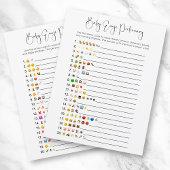 Dubbelzijdig Modern Emoji Baby shower spel Kaart