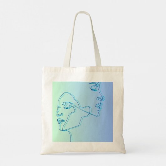 Dubbelzijdig modern kunstontwerp toe tote bag (Achterkant)