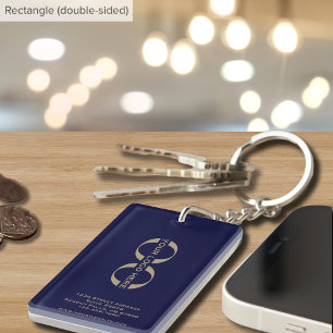 Dubbelzijdig modern minimalistisch design sleutelhanger