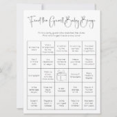 Dubbelzijdig Modern Script Baby shower Bingo spel Kaart (Voorkant)