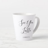 Dubbelzijdig modern zie je zwart wit latte mok (Rechterhoek)