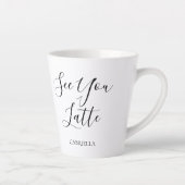 Dubbelzijdig modern zie je zwart wit latte mok (Rechts)