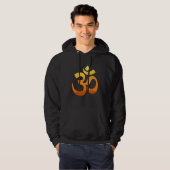Dubbelzijdig om Mantra Symbol Yoga-Mannen Hoodie (Voorkant volledig)