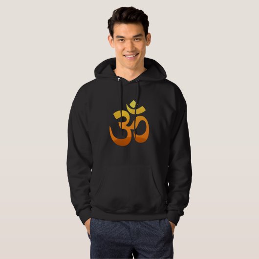 Dubbelzijdig om Mantra Symbol Yoga-Mannen Hoodie (Voorkant volledig)