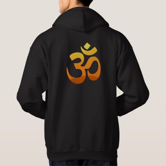 Dubbelzijdig om Mantra Symbol Yoga-Mannen Hoodie (Achterkant)