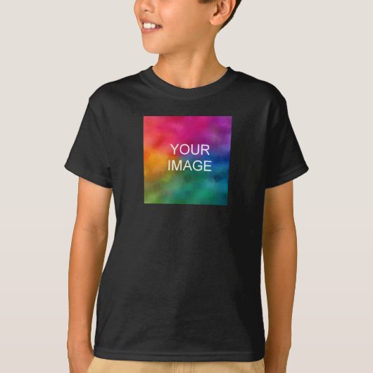Dubbelzijdig ontwerp: Afbeelding zwarte Sjabloon b T-shirt (Voorkant)