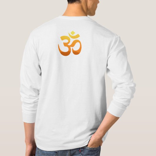 Dubbelzijdig ontwerp om mantra-symbool Yoga-Mannen T-shirt (Achterkant)
