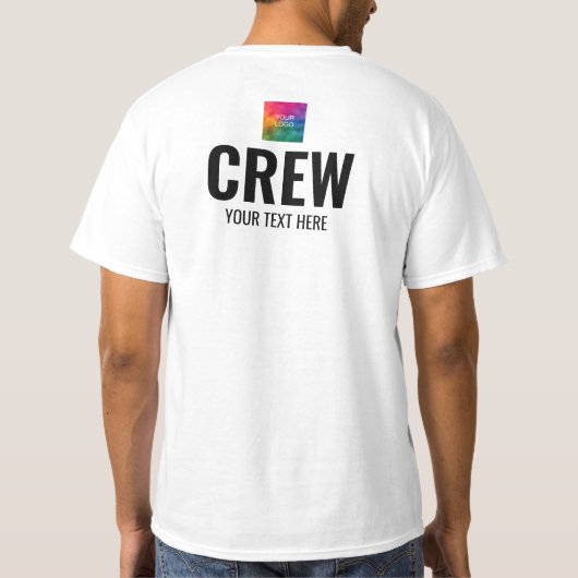 Dubbelzijdig ontwerp voor Logo - Mannen witte waar T-shirt (Achterkant)