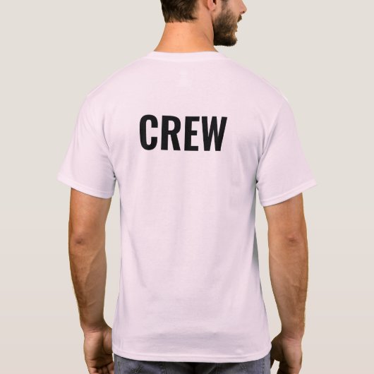 Dubbelzijdig ontwerppersoneel Mannen Bleek roze T-shirt (Achterkant)