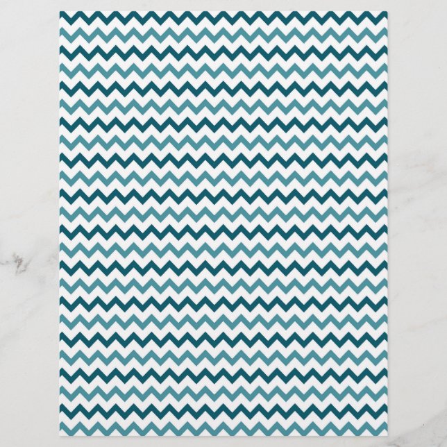 Dubbelzijdig papier met blauw en gele Chevron (Voorkant)