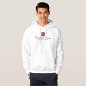 Dubbelzijdig Print Company Logo Hier Script Mannen Hoodie (Voorkant volledig)