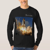 Dubbelzijdig print Mannen zwart NASA T-shirt (Voorkant)