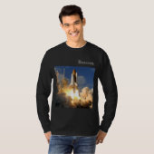 Dubbelzijdig print Mannen zwart NASA T-shirt (Voorkant volledig)
