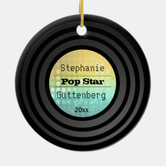 Dubbelzijdig retrovinylgoud Disco Light Keepomwill Keramisch Ornament