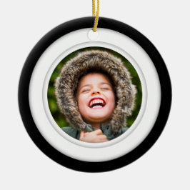 Dubbelzijdig rondje met keramische sierfoto's keramisch ornament