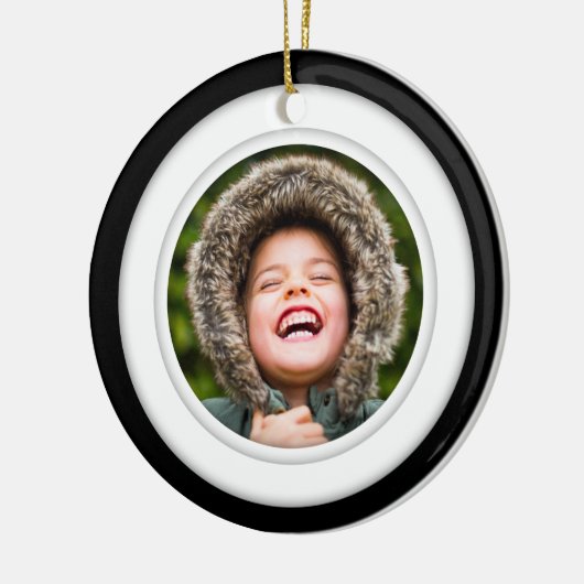 Dubbelzijdig rondje met keramische sierfoto's keramisch ornament (Links)