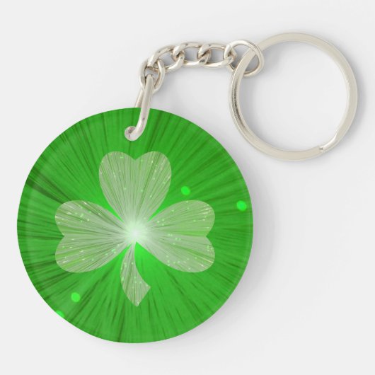 Dubbelzijdig shamrock sleutelhanger (Achterkant)