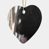 Dubbelzijdig siermiddel met rokerige keramisch ornament (Links)