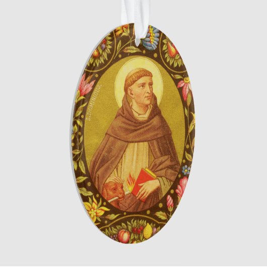 Dubbelzijdig sint-Dominic de Guzman (PM 02) Acryl Ornament (voorkant)
