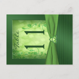 Dubbelzijdig smaragdgroen tafelnummer