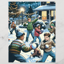 Dubbelzijdig Sneeuwbal Vecht Scrapbook Papier