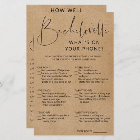 Dubbelzijdig spelspel (Voorkant / Achterkant)