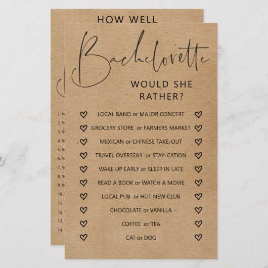 Dubbelzijdig spelspel (Voorkant / Achterkant)