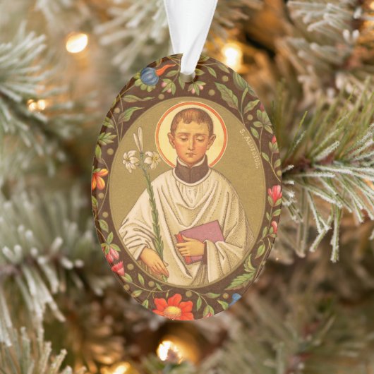 Dubbelzijdig St. Aloysius Gonzaga (PM 01) Acryl Ornament (Boom)