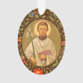 Dubbelzijdig St. Aloysius Gonzaga (PM 01) Acryl Ornament (achterkant)