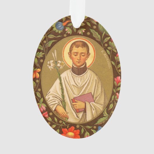 Dubbelzijdig St. Aloysius Gonzaga (PM 01) Acryl Ornament (achterkant)