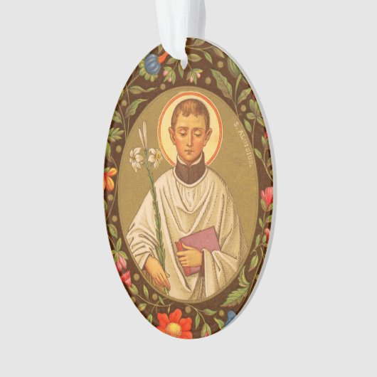 Dubbelzijdig St. Aloysius Gonzaga (PM 01) Acryl Ornament (voorkant)