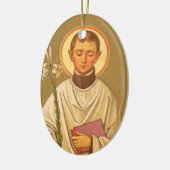 Dubbelzijdig St. Aloysius Gonzaga (PM 101) Keramisch Ornament (Links)