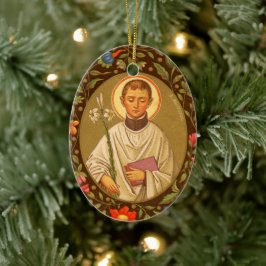 Dubbelzijdig St. Aloysius Gonzaga (PM 101) Keramisch Ornament