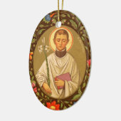 Dubbelzijdig St. Aloysius Gonzaga (PM 101) Keramisch Ornament (Links)
