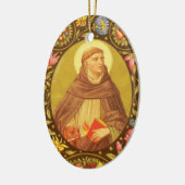 Dubbelzijdig St. Dominic de Guzman (PM 02) Keramisch Ornament (Links)