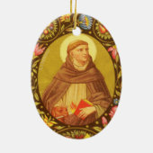 Dubbelzijdig St. Dominic de Guzman (PM 02) Keramisch Ornament (Achterkant)