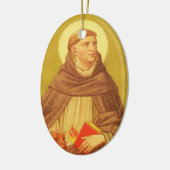 Dubbelzijdig St. Dominic de Guzman (PM 02) Keramisch Ornament (Links)