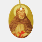 Dubbelzijdig St. Dominic de Guzman (PM 02) Keramisch Ornament (Achterkant)