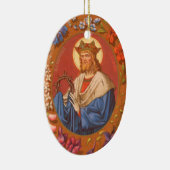 Dubbelzijdig St. Louis IX de koning (PM 05) Keramisch Ornament (Rechts)