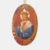 Dubbelzijdig St. Louis IX de koning (PM 05) Keramisch Ornament (Links)