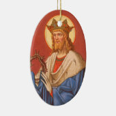 Dubbelzijdig St. Louis IX de koning (PM 05) Keramisch Ornament (Rechts)