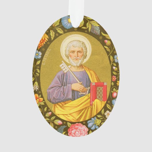 Dubbelzijdig St. Peter (PM 07) Acryl Ornament (achterkant)