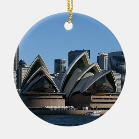 Dubbelzijdig Sydney-siermiddel Keramisch Ornament (Voorkant)