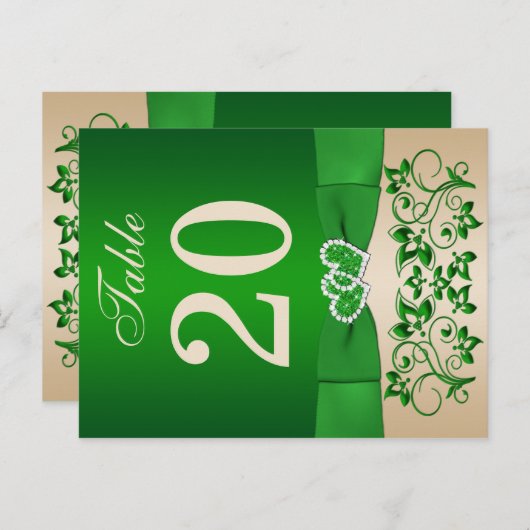 Dubbelzijdig tabelnummer briefkaart (Voorkant / Achterkant)