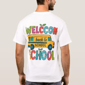 Dubbelzijdig terug naar school T-shirt (Achterkant)