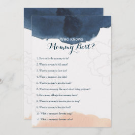 Dubbelzijdig - twee Baby shower games Kaart