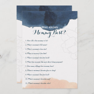 Dubbelzijdig - twee Baby shower games Kaart