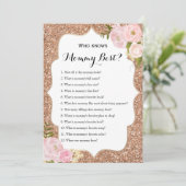 Dubbelzijdig - twee Baby shower games Kaart (Staand voorkant)