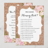 Dubbelzijdig - twee Baby shower games Kaart (Voorkant / Achterkant)