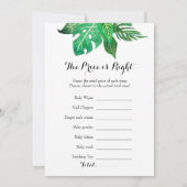 Dubbelzijdig - twee Baby shower games Kaart (Achterkant)